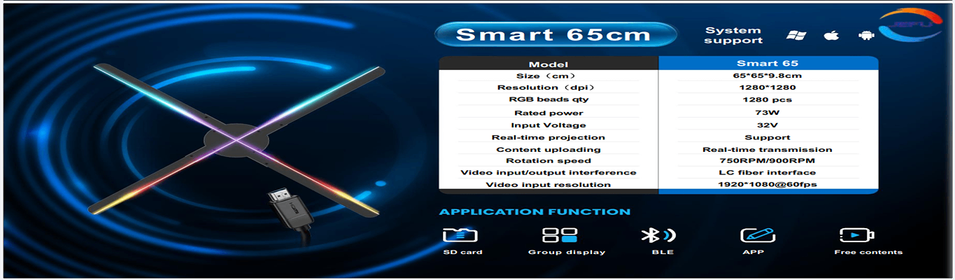 خرید آنلاین هولوگرام فن سه بعدی